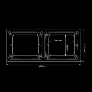 IZE LED Рамка х2 - Горизонтальная — изображение 4