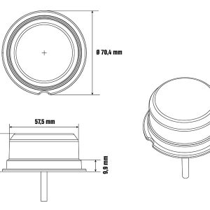 Dark Phantom желтый габаритный фонарь — изображение 3